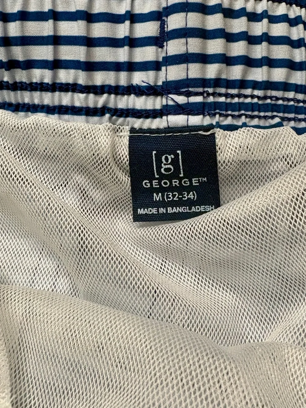 Men's Blue Ombre Stripe Swim Trunks